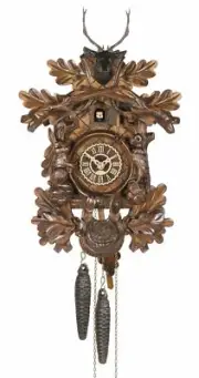 Cuckoo Clock Hunting clock, 1 day running time, walnut TU 1361/3 nu NEW