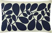 Orla Kiely Sycamore Stripe Space Blue and Olive Reversible Cushion