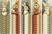 Easter Tags - Holiday Bag Label Set of 50 - Bunny Classroom Treat Bags Tags with String for Kids Easter Parties, Spring Crafts, Tree Decorations