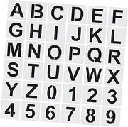 PLAFOPE 36Pcs Reusable Alphabet Stencils for Drawing Smooth Surface Letter Painting Templates for DIY Crafts Easy to Clean Number Templates for Creative Projects