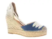 SQUEEZE DE CITRON NIB $180 Denim De Mar Citron Ankle Strap Espadrilles 40 / 10US