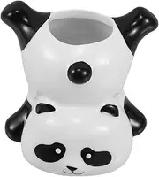 CHILDWEET Toothbrush Rack Tooth Brush Holder Pandas Cup Holder Toothbrush Holder Toothbrushes Panda Pencil Holder Toothpaste Cup Makeup Brush Holder Cup Ceramic Makeup Brush Holder Ceramics