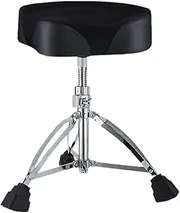 Vaveren Drum Throne Drum Chair Thicken 28mm Pipe Drummers Gifts with Anti Slip Feet Strong Load Bearing with Tripod Base Drum Stool, black saddle surface