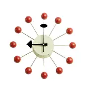 13 Inch Simple Candy Wall Clock Solid Color Colored Wall Silent Clock Suitable for Living Room Dining Room-Red