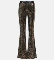 [Palm Angels] Palm Angels Sequined flared pants AU 16 multicoloured