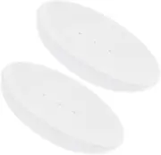 MUCKLILY 2pcs Ceramic Soap Holder for Bathroom Self Draining Design Slip Soap Dish for Countertop Stylish Matte Finish Enhances Decor in Home and Rvs