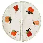 Pumpkins White Tree Skirt