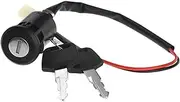 EMSea 2 Wire Type Ignition Barrel Switch On Off Starter Switch with 2 Keys 6.3mm Terminal Plug for Car Trike Motorcycle
