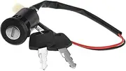 EMSea 2 Wire Type Ignition Barrel Switch On Off Starter Switch with 2 Keys 6.3mm Terminal Plug for Car Trike Motorcycle