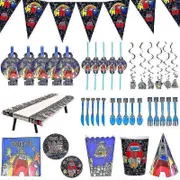 9pcs/set Space Werewolf Kill Amongus Party Decoration Supplies Game Party Children Birthday Tableware Set