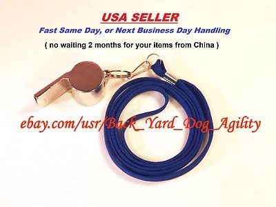 Metal Whistle with Lanyard for Dog Agility Training, Equipment