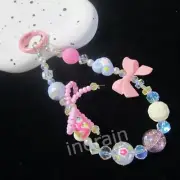 Mobile Phone Chain Strap Bag Decor Chain Cell Phone Charm Swing Beads Keychain