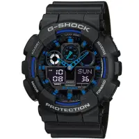 在飛比找momo購物網優惠-【CASIO】G-SHOCK 3D立體重型機械防滑紋路雙顯錶