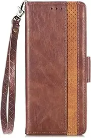 [SYSSRQMS] Wallet Case for Motorola Edge 30 Ultra, Business Style for Motorola Edge 30 Ultra Leather Case, Non-Slip flip Phone Cover for Motorola Edge 30 Ultra Dark Brown