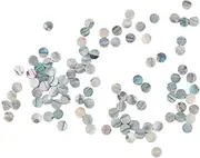 100Pcs Genuine Abalone Shell Fretboard Dots, Bright Color Round Guitar Inlay Dots for Ukulele Banjo, Premium Material Fingerboard Fret Marker