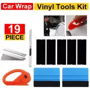 Car Wrap Vinyl Tools Kit 19 Film Wrapping Carbon Fibre Squeegee Safety Cutter AU