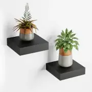 Small Floating Shelves for Wall, Small Black Shelf 5.9 * 5.7 Inch Display Ledges