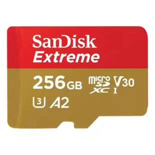 SanDisk Extreme microSD MICROSDXC 記憶卡 256GB SDSQXAV-256G-GN6GN 香港行貨