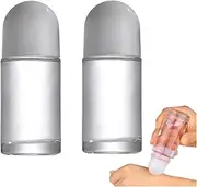 JJLFresheners 2Pcs White 50ML Glass Empty Roller Bottles with Plastic Roller Ball, Roll On Bottles Containers Leak Proof Massage Roller Ball with Cap for Essential Oil Refillable Containers