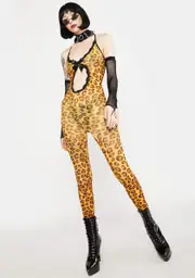Cheetahs Never Win Sheer Bodystocking