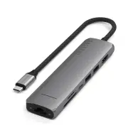 Satechi 7-in-1 USB-C Slim Multiport Adapter (Space Grey)