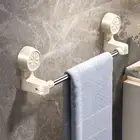 Adjustable Suction Cup Towel Rack Wall Mounted Towel Storage Shelf Bathroom