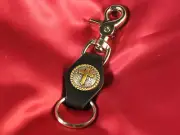 Handcrafted Key Chain To Match Our Vest Extenders Gold Colored Cross & Border