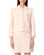 Maje Tweed Effect Knit Jacket