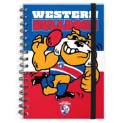 Western Bulldogs AFL A4 Spiral Hard Cover Mascot Notebook
