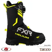 New FXR Helium BOA Snowmobile Boot, Black/Hi-Vis, Sizes 8 11 12 13 boots