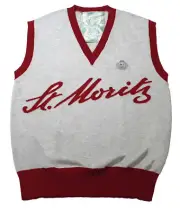 Bally 6302917 Silver Logo Cashmere Knit Wool Vest MSRP $999
