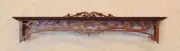 Dollhouse Miniature 1:12 Mahogany double window cornice- Artist Made Furniture