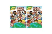 2x 48pg Crayola Colours Of The World Colouring Drawing Art Book Kids Children 3+