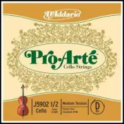 D'Addario Pro-Arte Cello Single D String, 1/2 Scale, Medium Tension J5902