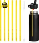 6Pcs Replacement Straws for Hydro Flask Wide Mouth Bottle, Bpa-Free Plastic Stra