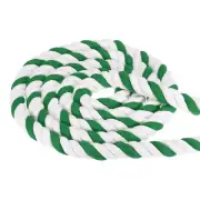 1Inchx20Feet Twisted Cotton Rope 3 Strand Tug of War Rope Green White