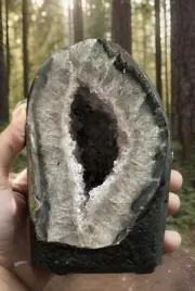 840g Light Coloured Amethyst Geode Cave From Brazil 12cmx7cmx5cm