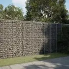 Gabion Basket with Cover Stone Cage Retaining Wall Galvanized Iron vidaXL vidaXL