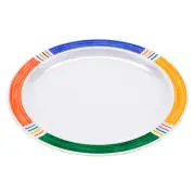 G.E.T. DP-910-BA Creative Table White Melamine 10" dia. Narrow Rim Plate