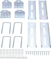 Heavy Duty 4 Sets Galvanized Rotate Top Bunk Bracket Kit for Versatile Boat Trailer Crossbeams – Compatible with 3in x 3in, 2in x 3in, and 1.5in x 3in