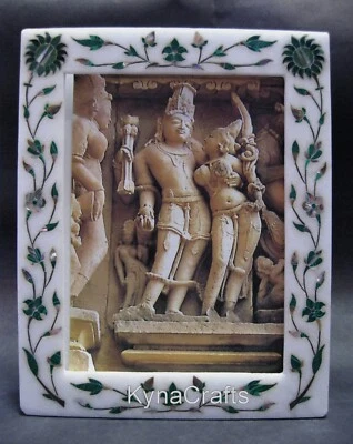 10 x 8 Inches Marble Picture Frame Malachite Stone Inlay Work Memorable Frame