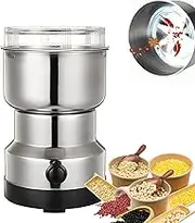 Electric Smash Machine,22000RPM Small Food Grain Mill Grinder,300ML Grain Mill Grinder,Easy Clean,4 Edged Blade,Pulverizer for Home Nuts Seasoning Coffee Beans Spices Herbs Dry Materials Mill Powder