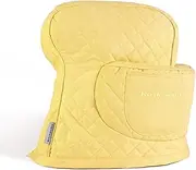 [KitchenAid] Fitted Tilt-Head Stand Mixer Cover with Storage Pocket, Quilted 100% Cotton,14.4"x18"x10", Butter Yellow