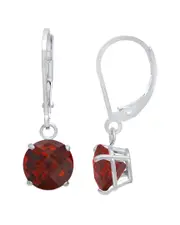 MaxColor 10K 4.50 ct. tw. Garnet Dangle Earrings