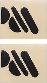 VGOL Pack of 2 Rounded Edges Mouse Feet Skates Mouse Skatse Mouse Feet Replacement 0.8mm Compatible with Logitech MX Master 3 Smooth Glide Pads, Black