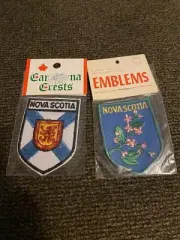 VTG Lot Of 2 Different NOVA SCOTIA Canada Souvenir Sew On Patches