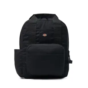 【Dickies】男女款黑色簡約品牌Logo織標大容量後背包｜DK013008BLK