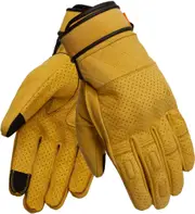 Merlin Clanstone D3O Heritage Motorcycle Gloves, yellow, Size S for Men