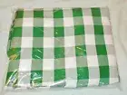 54 in. Square Polyester Tablecloth Green and White Checkered