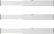 Adjustable Drawer Dividers for Home Organisation, White, Pack of 3